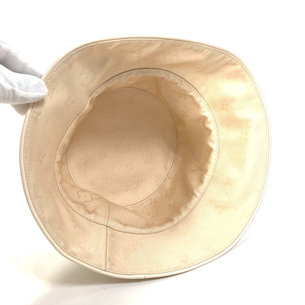 LOUIS VUITTON hat M7090 cotton beige Hat Hat Bucket Hat Bob Hat Monogram reversible Bucket hat�ELV first Women Used Authentic
