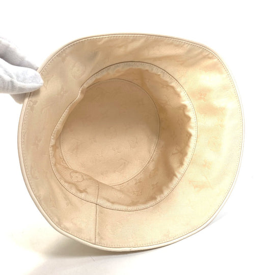 LOUIS VUITTON hat M7090 cotton beige Hat Hat Bucket Hat Bob Hat Monogram reversible Bucket hat�ELV first Women Used Authentic