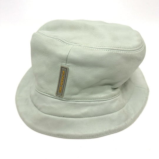 LOUIS VUITTON hat leather Gray type LV Cup Louis Vuitton Cup mens Used Authentic
