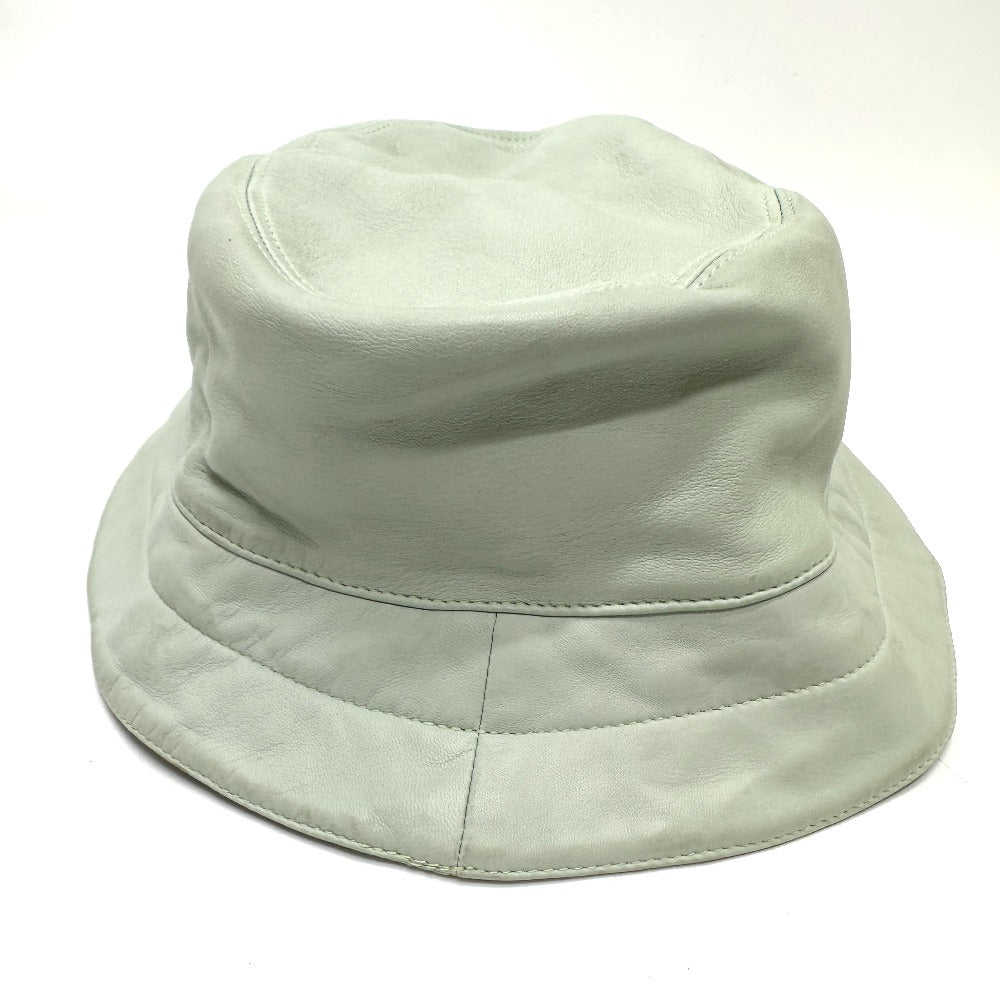 LOUIS VUITTON hat leather Gray type LV Cup Louis Vuitton Cup mens Used Authentic