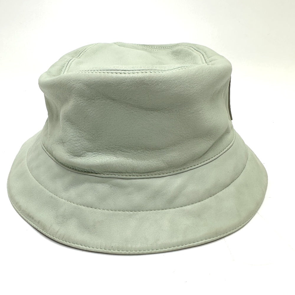 LOUIS VUITTON hat leather Gray type LV Cup Louis Vuitton Cup mens Used Authentic
