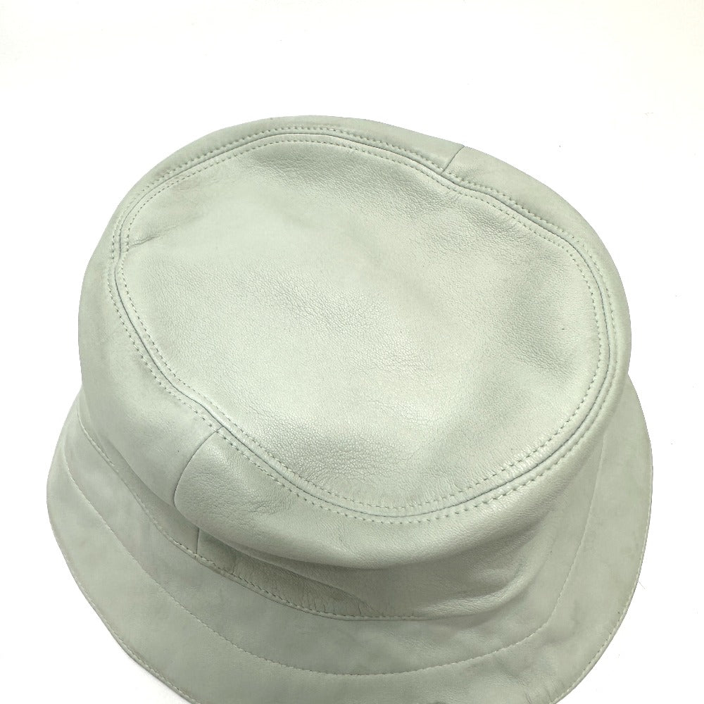 LOUIS VUITTON hat leather Gray type LV Cup Louis Vuitton Cup mens Used Authentic