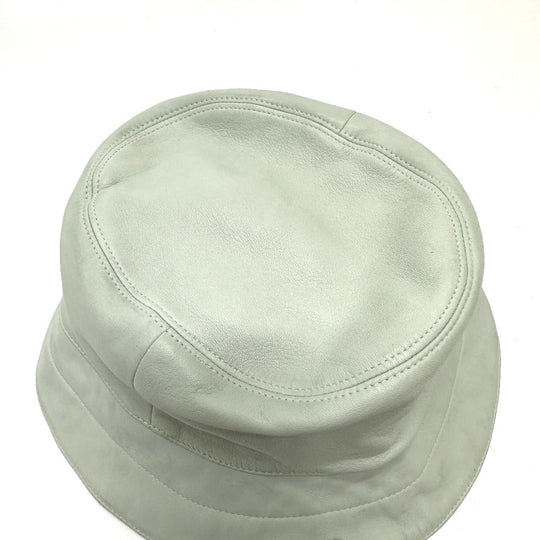LOUIS VUITTON hat leather Gray type LV Cup Louis Vuitton Cup mens Used Authentic