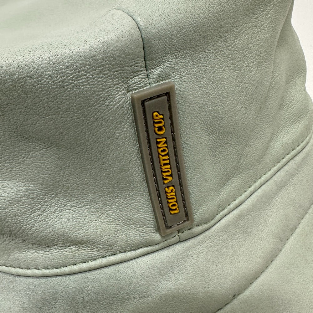 LOUIS VUITTON hat leather Gray type LV Cup Louis Vuitton Cup mens Used Authentic