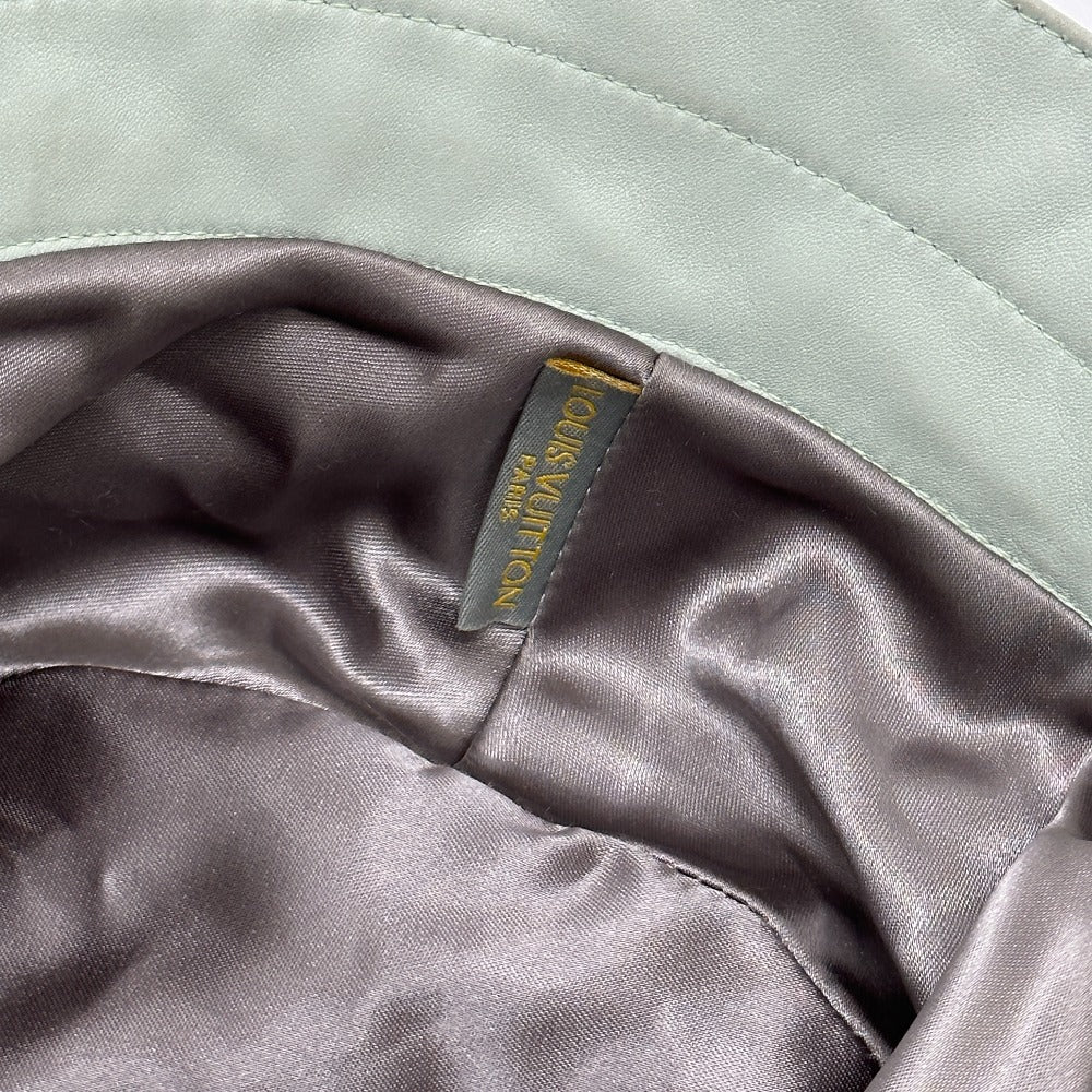 LOUIS VUITTON hat leather Gray type LV Cup Louis Vuitton Cup mens Used Authentic