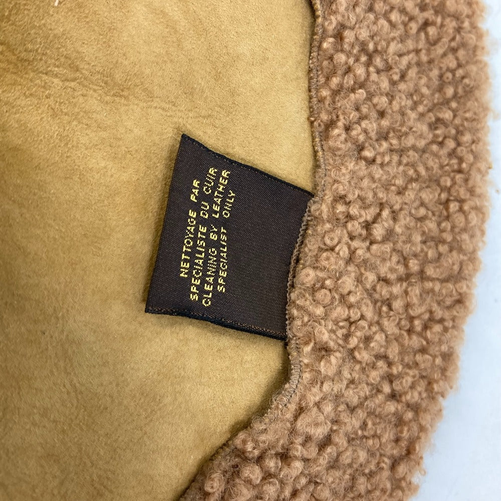 LOUIS VUITTON beret lambskin Brown Women S Used Authentic