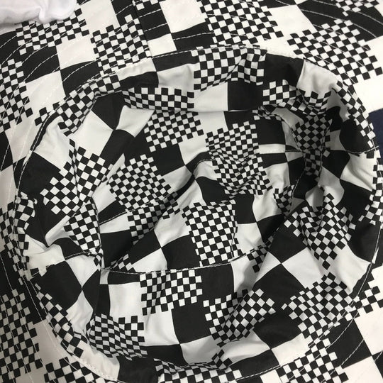 LOUIS VUITTON hat MP2965 Polyester / Cotton black Distorted Damier Hat mens Used Authentic