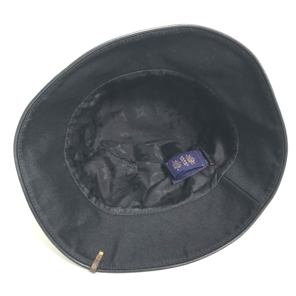 LOUIS VUITTON hat M7054M cotton black Bucket hat LV City Women Used Authentic