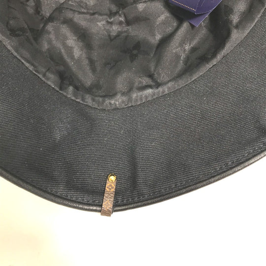 LOUIS VUITTON hat M7054M cotton black Bucket hat LV City Women Used Authentic