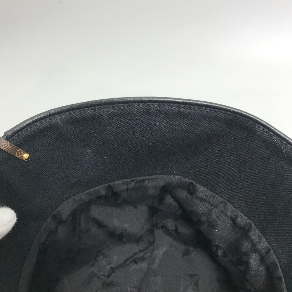 LOUIS VUITTON hat M7054M cotton black Bucket hat LV City Women Used Authentic