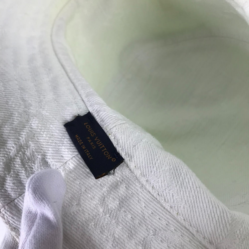 LOUIS VUITTON hat M7064L cotton yellow By color Bucket hat monogram neon mens L Used Authentic