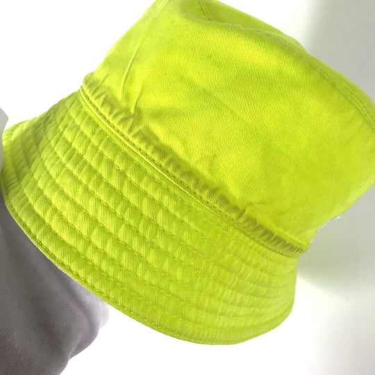 LOUIS VUITTON hat M7064L cotton yellow By color Bucket hat monogram neon mens L Used Authentic