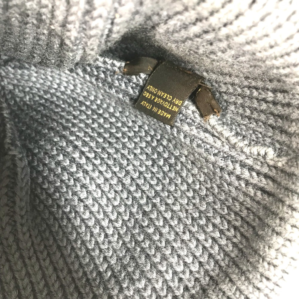 LOUIS VUITTON Knit hat wool gray logo mens Used Authentic