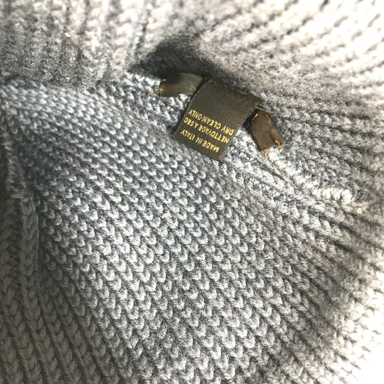 LOUIS VUITTON Knit hat wool gray logo mens Used Authentic
