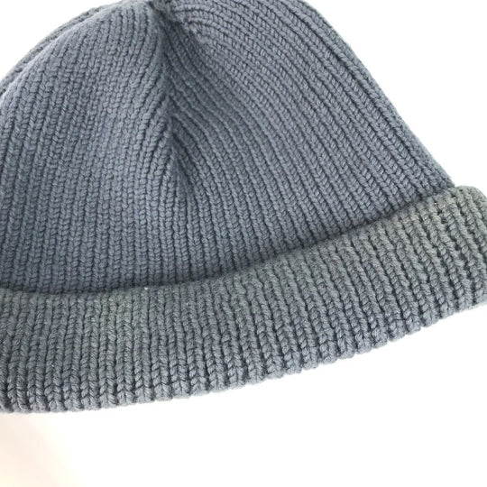 LOUIS VUITTON Knit hat wool gray logo mens Used Authentic