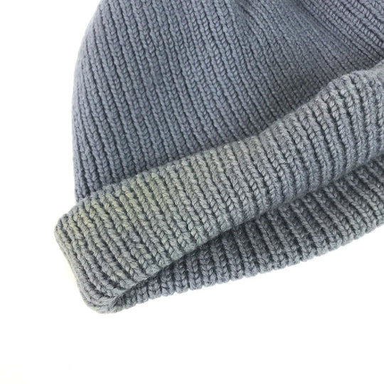 LOUIS VUITTON Knit hat wool gray logo mens Used Authentic