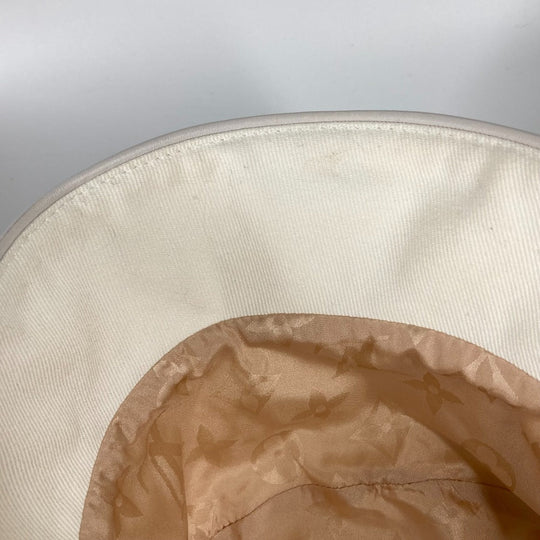 LOUIS VUITTON hat M7055M cotton white Chapeaux LV City Women Used Authentic