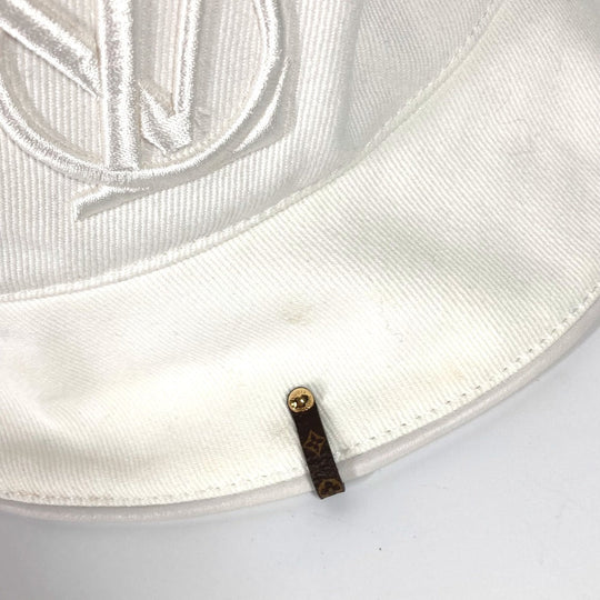 LOUIS VUITTON hat M7055M cotton white Chapeaux LV City Women Used Authentic