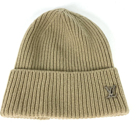 LOUIS VUITTON Knit hat M77971 cashmere beige beanie hat knit hat knit cap Beanie LV Ahead Women Used Authentic