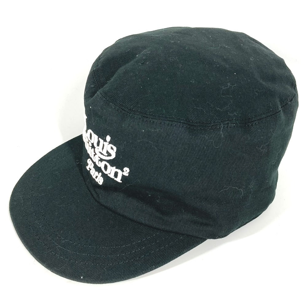 LOUIS VUITTON cap MP2731 cotton black NIGO collaboration NIGO Squared Newsboy Cap mens 58 Used Authentic