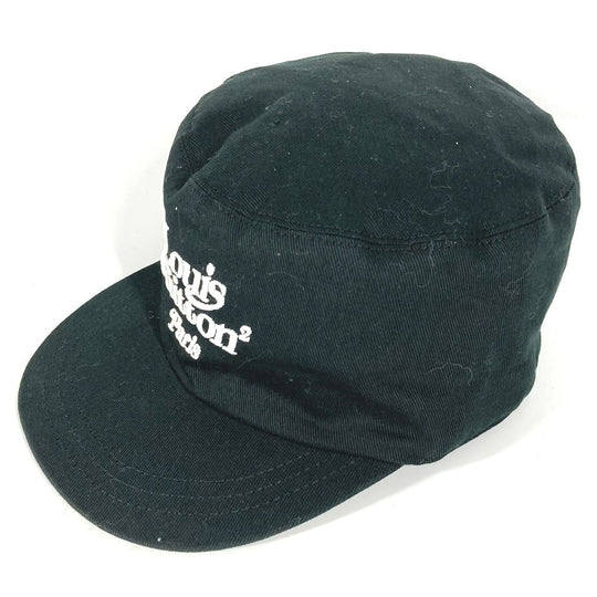 LOUIS VUITTON cap MP2731 cotton black NIGO collaboration NIGO Squared Newsboy Cap mens 58 Used Authentic