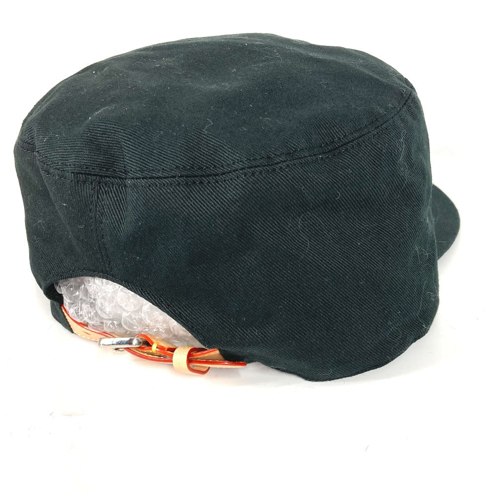 LOUIS VUITTON cap MP2731 cotton black NIGO collaboration NIGO Squared Newsboy Cap mens 58 Used Authentic