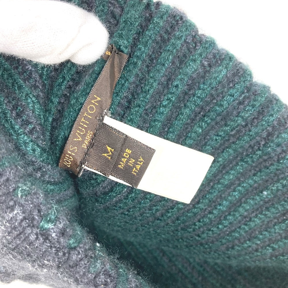 LOUIS VUITTON Knit hat wool gray beanie hat knit hat knit cap LV logo Women ‚l Used Authentic