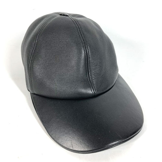 LOUIS VUITTON cap MP2428 leather black LV Staples Edition Cap