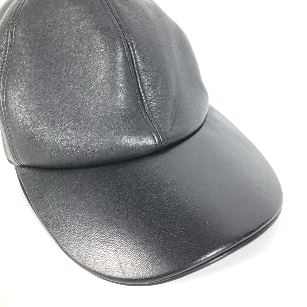 LOUIS VUITTON cap MP2428 leather black LV Staples Edition Cap