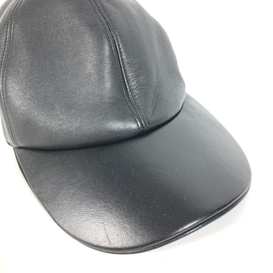 LOUIS VUITTON cap MP2428 leather black LV Staples Edition Cap