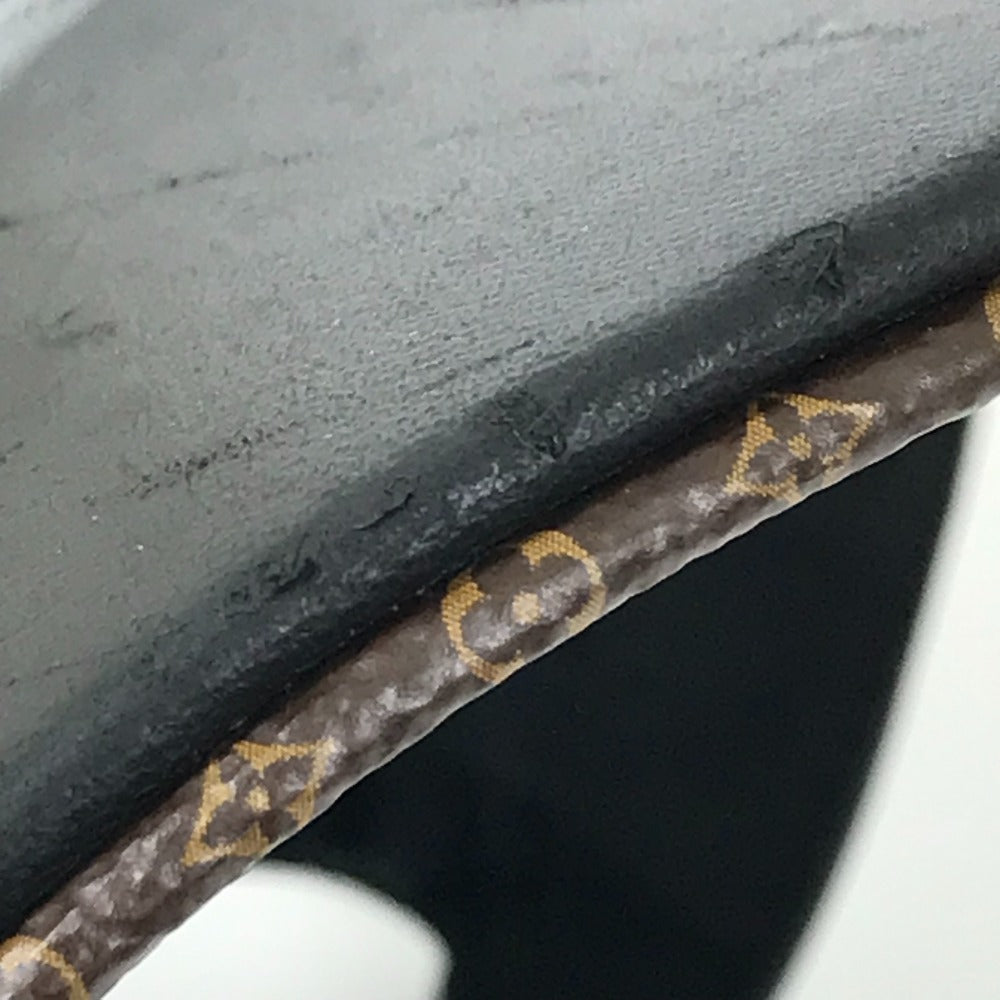 LOUIS VUITTON cap M76950 leather black Monogram Flower Cap Play L