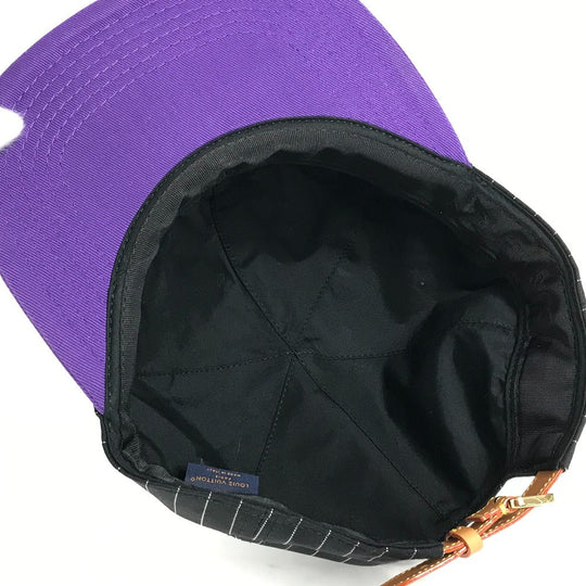 LOUIS VUITTON cap MP3407 Cotton, Wool purple Crocodile Newsboy Cap