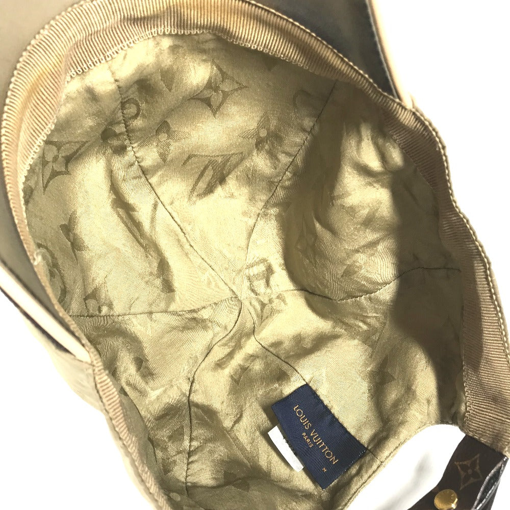 LOUIS VUITTON cap M76504 Polyester, Silk beige Monogram cap my essentials mens M Used Authentic
