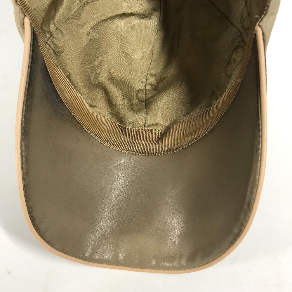 LOUIS VUITTON cap M76504 Polyester, Silk beige Monogram cap my essentials mens M Used Authentic