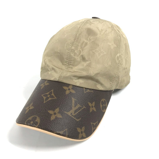 LOUIS VUITTON cap M76504 Polyester, Silk beige Monogram cap my essentials mens M Used Authentic