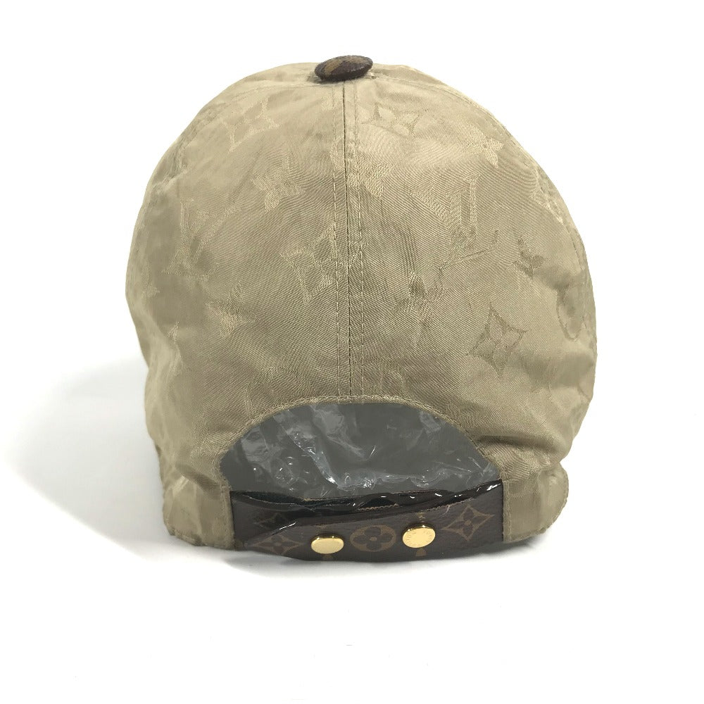 LOUIS VUITTON cap M76504 Polyester, Silk beige Monogram cap my essentials mens M Used Authentic