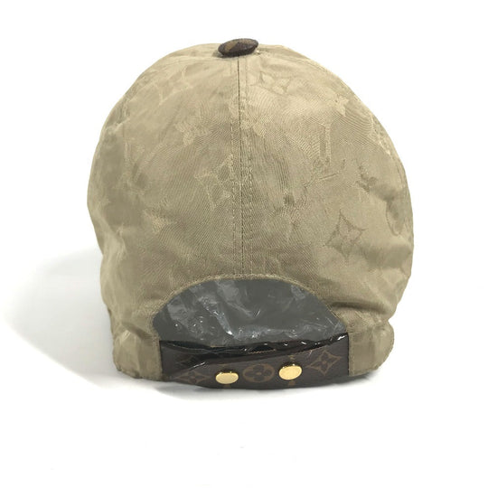 LOUIS VUITTON cap M76504 Polyester, Silk beige Monogram cap my essentials mens M Used Authentic