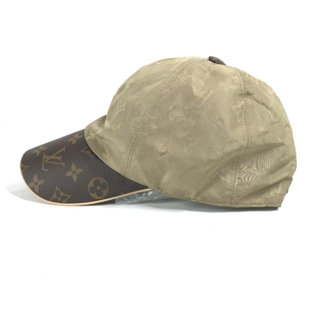 LOUIS VUITTON cap M76504 Polyester, Silk beige Monogram cap my essentials mens M Used Authentic