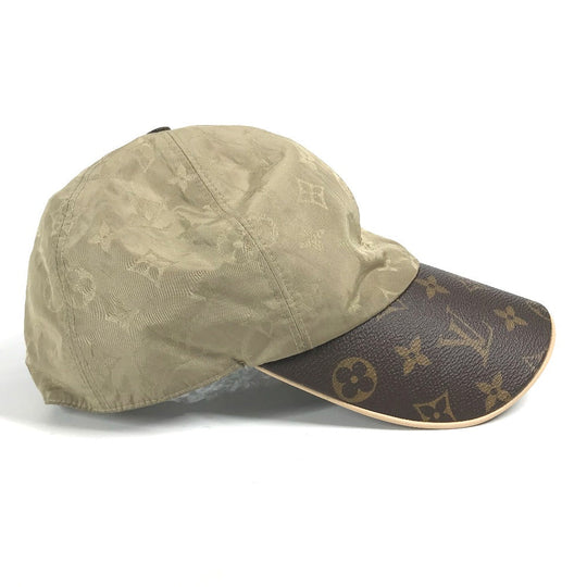 LOUIS VUITTON cap M76504 Polyester, Silk beige Monogram cap my essentials mens M Used Authentic