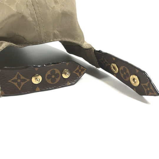 LOUIS VUITTON cap M76504 Polyester, Silk beige Monogram cap my essentials mens M Used Authentic