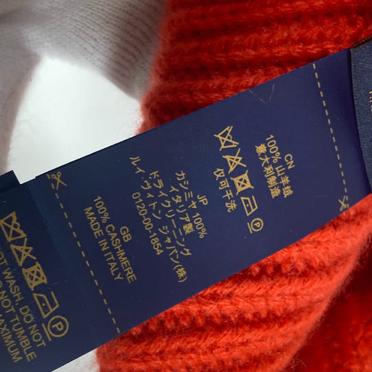 LOUIS VUITTON Knit hat M77949 cashmere Red beanie hat knit hat knit cap Beanie LV Ahead. mens Used Authentic