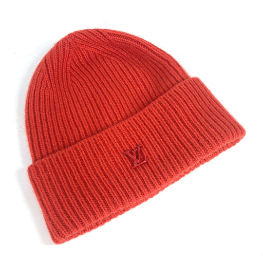 LOUIS VUITTON Knit hat M77949 cashmere Red beanie hat knit hat knit cap Beanie LV Ahead. mens Used Authentic