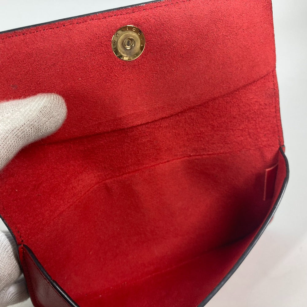 LOUIS VUITTON glasses case GI0372 Monogram canvas Red Monogram Etui Lunette Woody Women Used Authentic