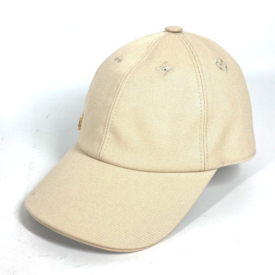 LOUIS VUITTON cap M7051M cotton beige Cap LV Iconic Women M Used Authentic