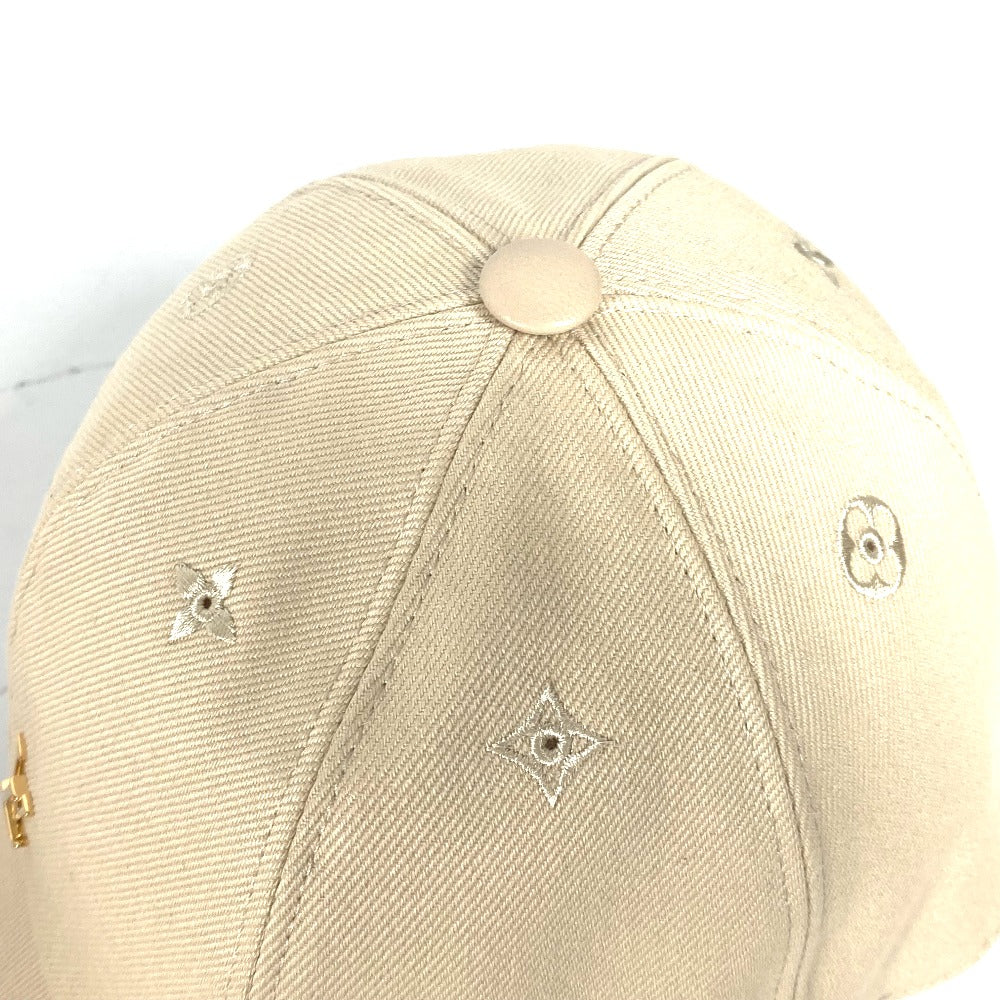 LOUIS VUITTON cap M7051M cotton beige Cap LV Iconic Women M Used Authentic