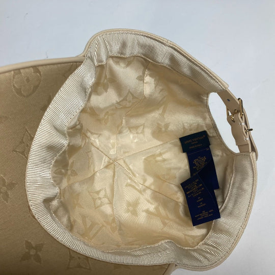 LOUIS VUITTON cap M7051M cotton beige Cap LV Iconic Women M Used Authentic