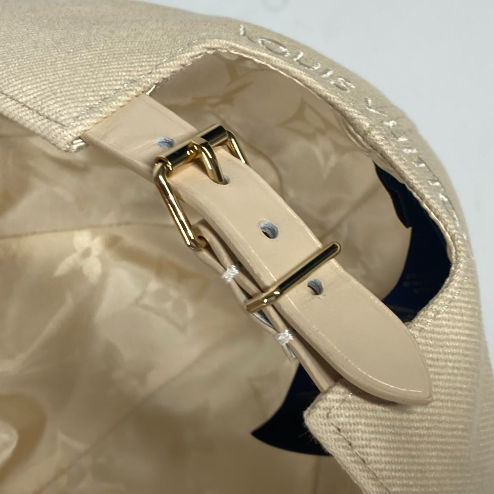 LOUIS VUITTON cap M7051M cotton beige Cap LV Iconic Women M Used Authentic