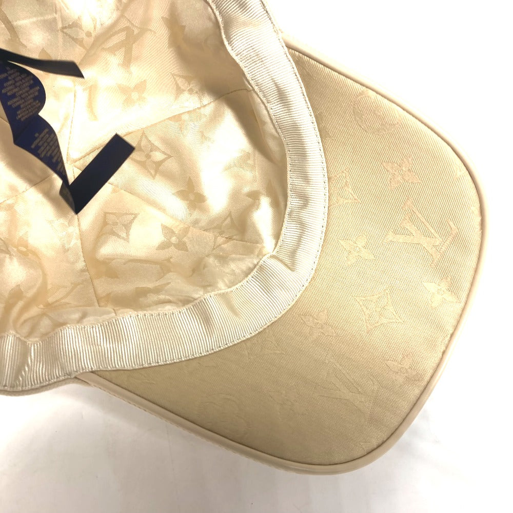 LOUIS VUITTON cap M7051M cotton beige Cap LV Iconic Women M Used Authentic
