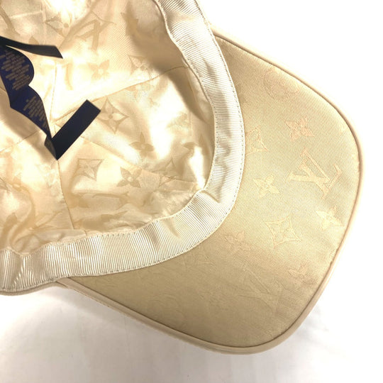 LOUIS VUITTON cap M7051M cotton beige Cap LV Iconic Women M Used Authentic