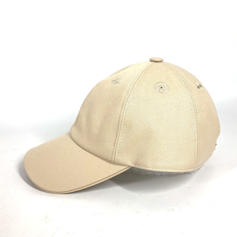 LOUIS VUITTON cap M7051M cotton beige Cap LV Iconic Women M Used Authentic